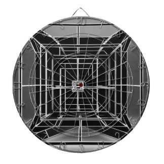 Taoist tesseract body fractal three point perspect dartboard