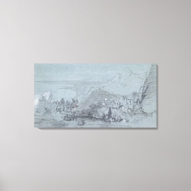 Taormina, from 'Views of Sicily' (chalk & gouache Canvas Print (Front)