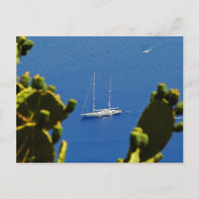 Taormina sail boat postcard (Front)