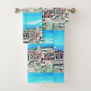 Taormina, Sicily Bath Towel Set