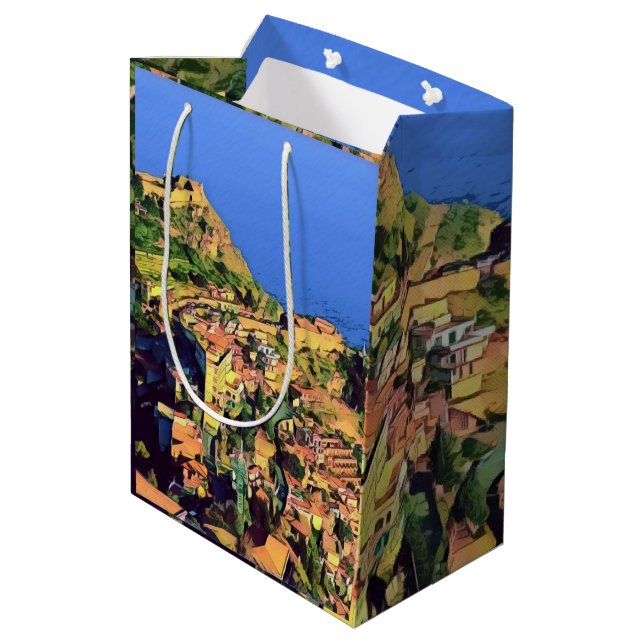 TAORMINA - Sicily - Medium Gift Bag (Back Angled)