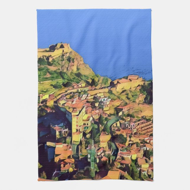 TAORMINA - Sicily - Tea Towel (Vertical)
