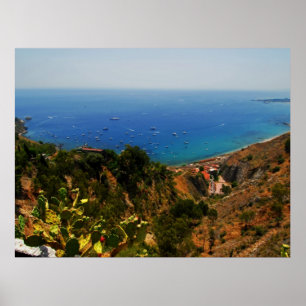 Taormina view 1 poster