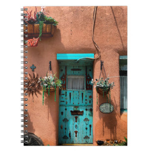 Taos Adobe Blue Door Photo Notebook