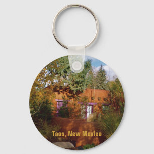 Taos Adobe Casita in Morning Sunlight Key Ring