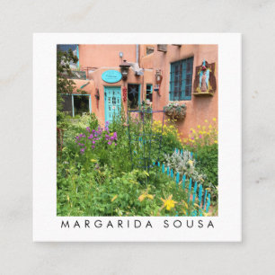 Taos Adobe Door Photo Travel Tourism Hospitality Square Business Card