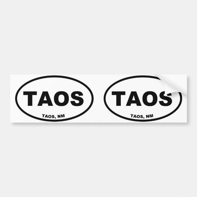Taos Bumper Sticker (Front)