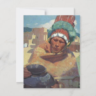 Taos Indian Holding a Water Jug by Blumenschein