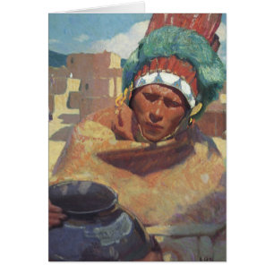 Taos Indian Holding a Water Jug by Blumenschein