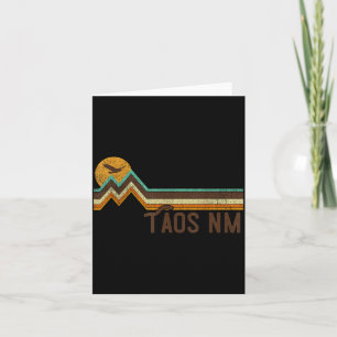 Taos New Mexico 70s 80s Retro Style Vintage Distre Card