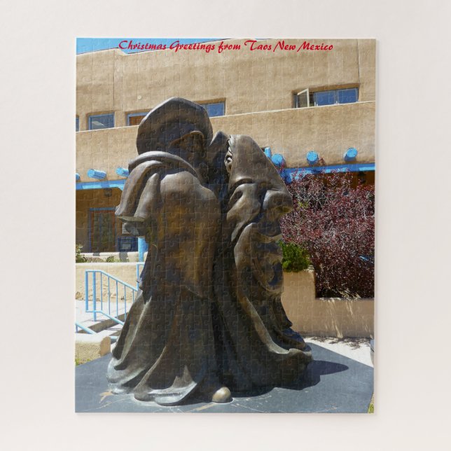 Taos New Mexico .Christmas Greetings Jigsaw Puzzle (Vertical)