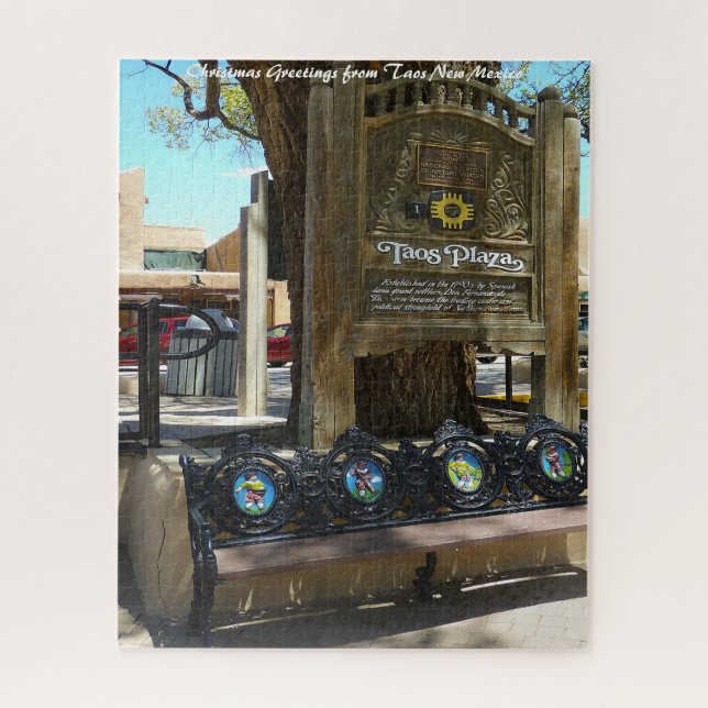Taos New Mexico.Christmas Greetings Jigsaw Puzzle (Vertical)