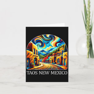 Taos New Mexico - Expressionism Art -  Card