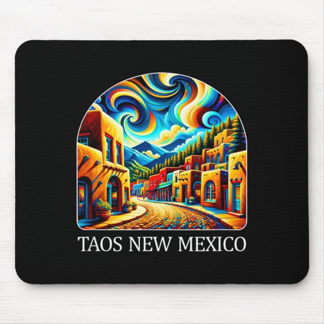 Taos New Mexico - Expressionism Art -  Mouse Mat (Front)