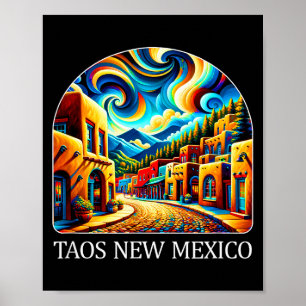 Taos New Mexico - Expressionism Art -  Poster