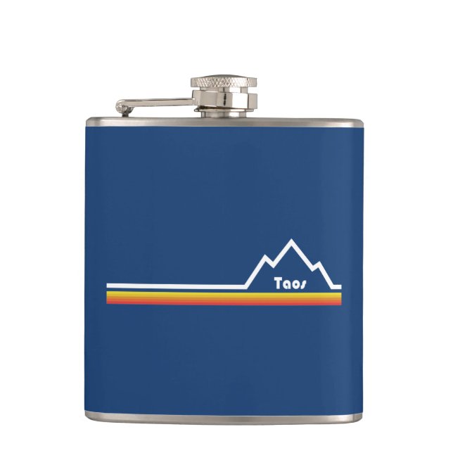 Taos, New Mexico Hip Flask (Front)
