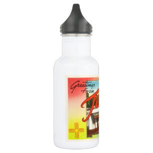 Taos New Mexico NM Old Vintage Travel Souvenir 532 Ml Water Bottle