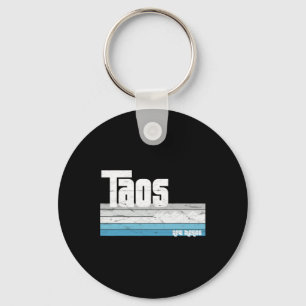 Taos New Mexico Nm Retro Vintage Skiing Hiking Mou Key Ring