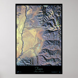 Taos, New Mexico satellite poster