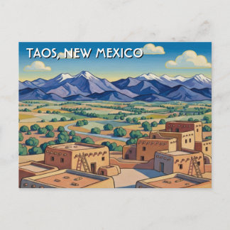 Taos New Mexico Travel Postcard