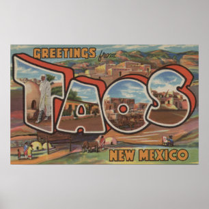 Taos, New MexicoLarge Letter ScenesTaos, NM Poster