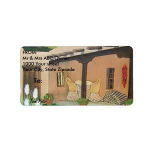 Taos Patio ~ Landscape Label