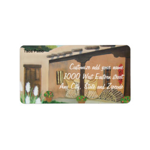 Taos Patio ~ Landscape Label