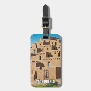 Taos Pueblo New Mexico Luggage Tag