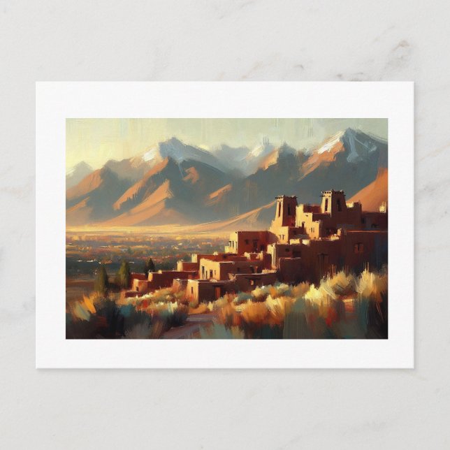 Taos Pueblo New Mexico Postcard (Front)