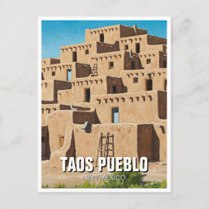 Taos Pueblo New Mexico Postcard
