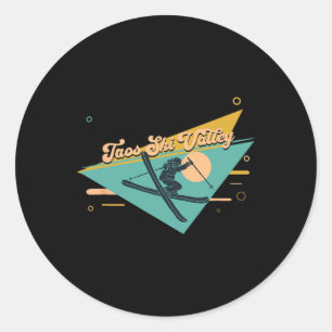 Taos Ski Valley New Mexico Skiing Classic Round Sticker