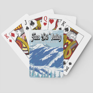 Taos Ski Valley Ski Area Winter New Mexico Vintage Playing Cards