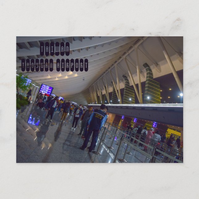 Taoyuan International Airport in Taiwan Postcard (Front)