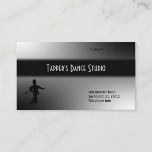 Tap Dance Business Card - Black n Silver