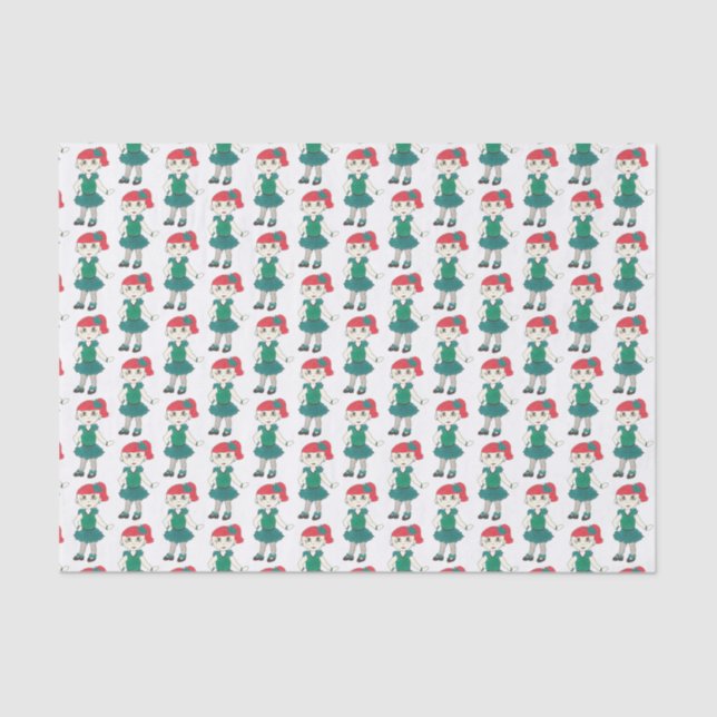 Tap Dance Class Recital Teacher Tapdancing Girl Tissue Paper (Front)