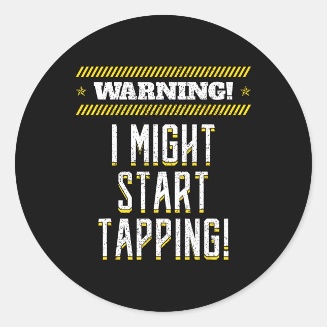 Tap Dance Dancing Rhythm Soft-shoe Tapping Shoes D Classic Round Sticker (Front)