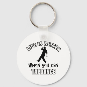Tap dance designs key ring
