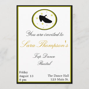 Tap Dance Recital Invitation