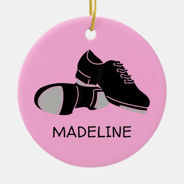 Tap Dance Shoes for Tap Dancers Photo Ceramic Tree Decoration (Front)