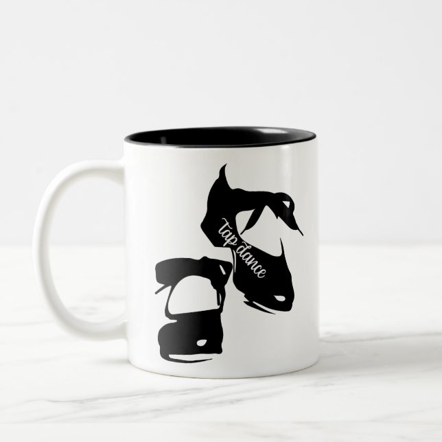 Tap Dance shoes tap dancer Two-Tone Coffee Mug (Left)