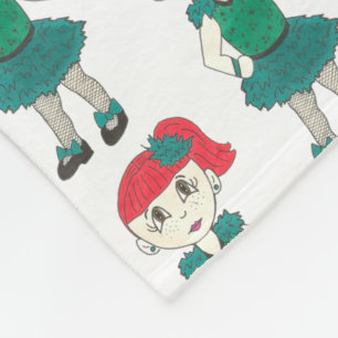 Tap Dance Teacher Redhead Girl Dancer Tapdancing Fleece Blanket