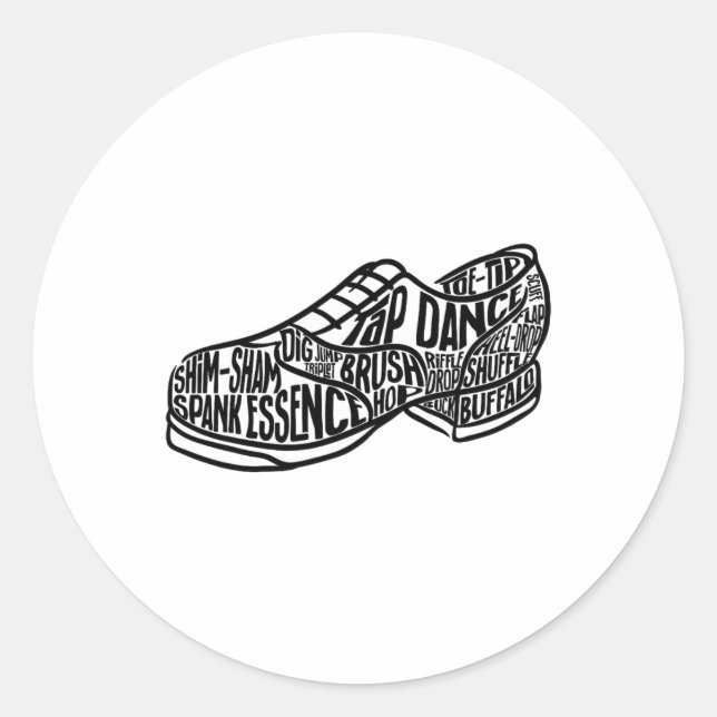 Tap Dance Teacher Tap Dancer Tap Dancing Steps  Classic Round Sticker (Front)