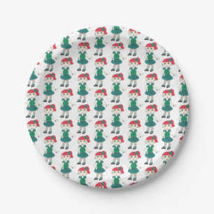 Tap Dance Teal Recital Costume Girl Dancer Studio Paper Plate