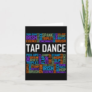 Tap Dance Words Lover Gift Tap Dancer Gifts Dancin Card