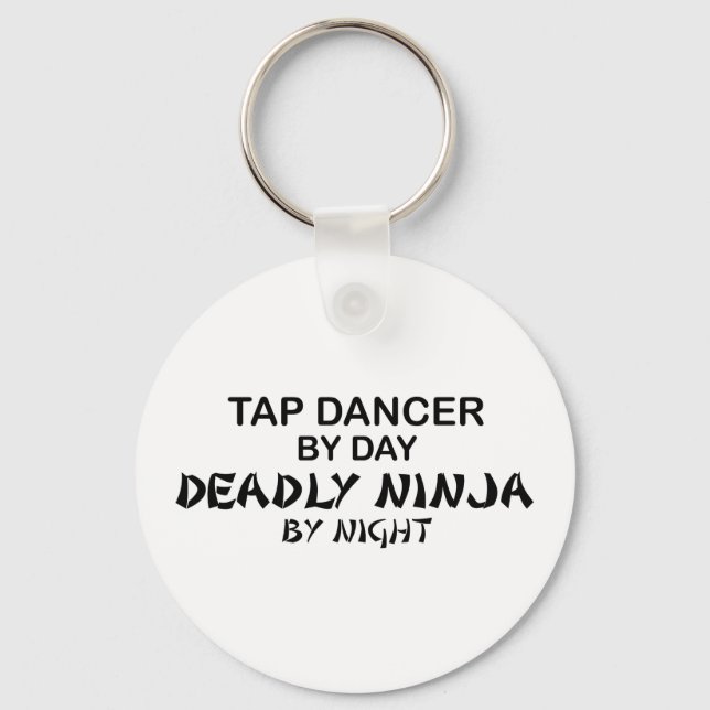 Tap Dancer Deadly Ninja by Night Key Ring (Front)
