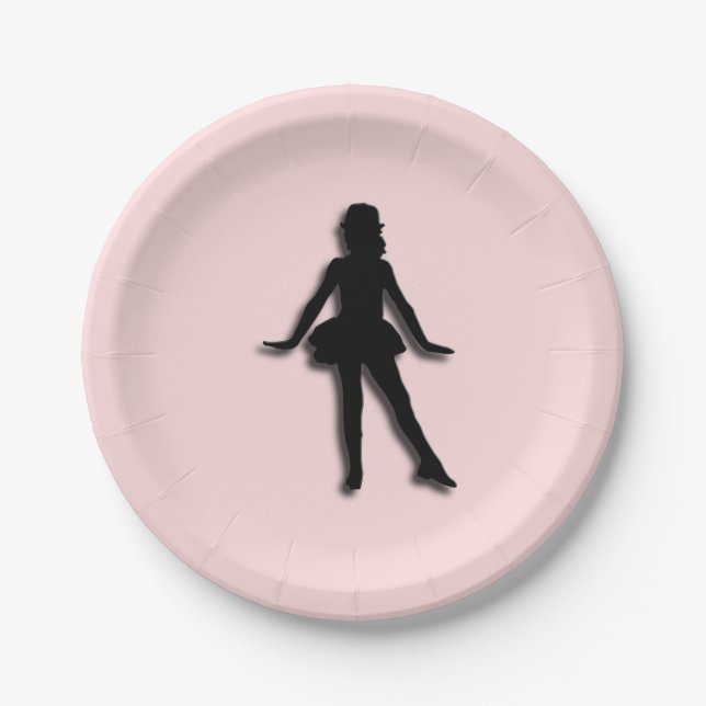 Tap Dancer Pink Paper Plate (Front)