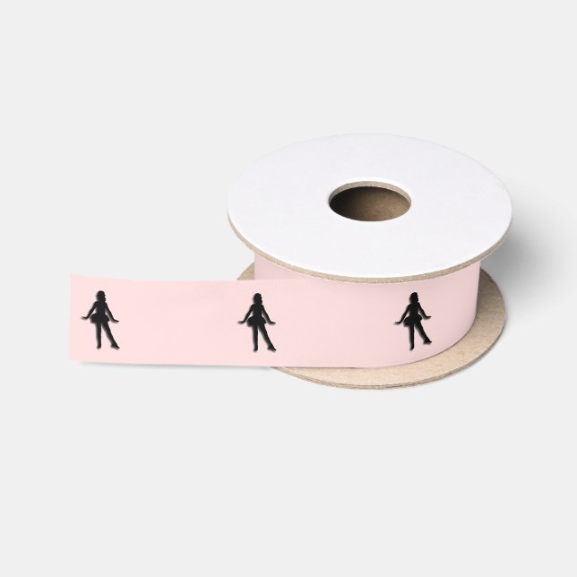 Tap Dancer Pink Satin Ribbon (Spool)