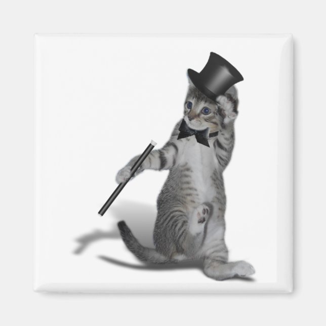 Tap Dancing Cat Magnet (Front)
