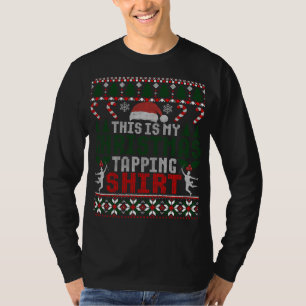 Tap Dancing Christmas Step Dancer Ballroom Ugly Sw T-Shirt