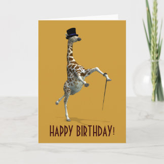 Tap Dancing Giraffe Card